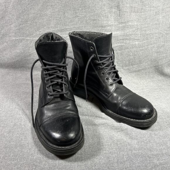 Bass Leather Boots Estates -Made In Italy Mens 9 M Motorcycle Ready! - Picture 1 of 10